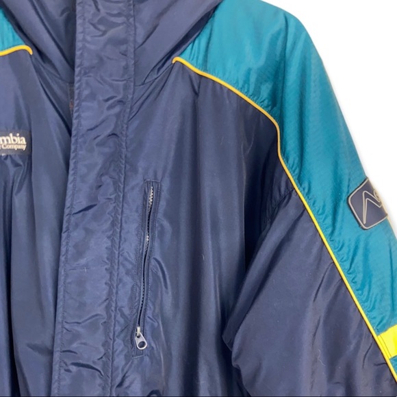 Vintage Columbia Navy/Teal Ascent Puffer Jacket Size Large - Picture 11 of 14